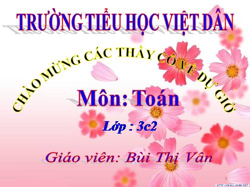 Các Bài giảng khác thuộc Chương trình Toán 3