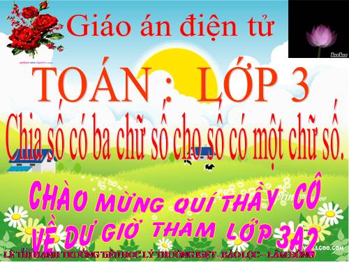 Chia số có ba chữ số cho số có một chữ số
