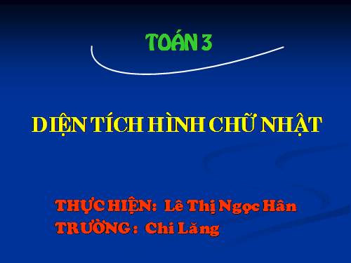 Diện tích hình chữ nhật.