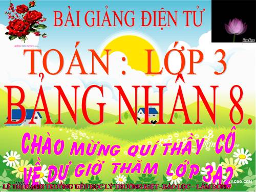 Bảng nhân 8