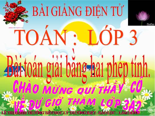 Bài toán giải bằng hai phép tính