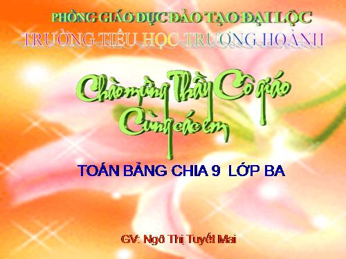 Bảng chia 9
