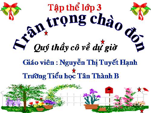 Các Bài giảng khác thuộc Chương trình Toán 3
