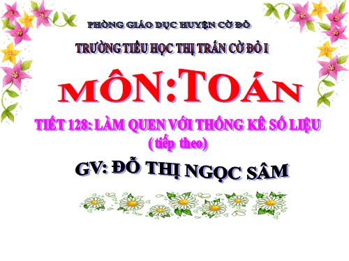 Làm quen với thống kê số liệu (tiếp theo)