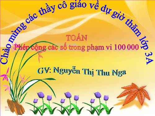 Phép cộng các số trong phạm vi 100 000