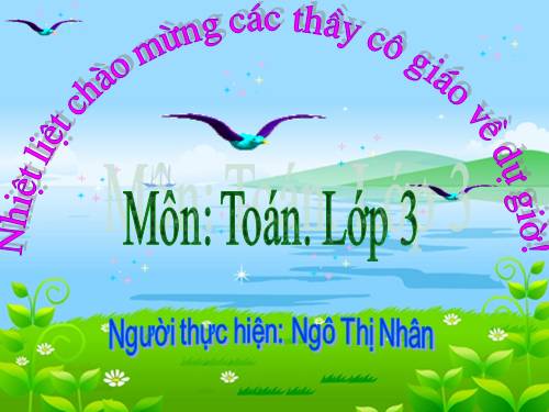 Các Bài giảng khác thuộc Chương trình Toán 3