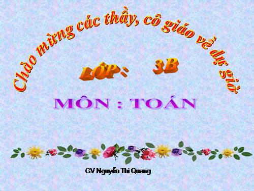 Các Bài giảng khác thuộc Chương trình Toán 3