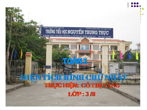 Diện tích hình chữ nhật.
