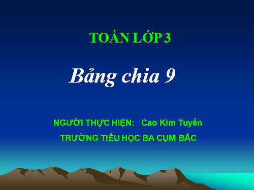 Bảng chia 9