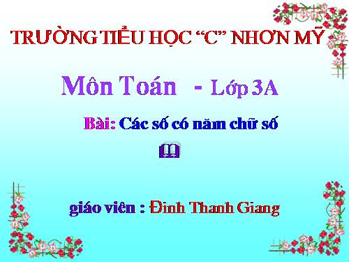 Các số có năm chữ số