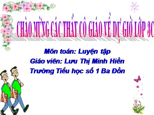Các Bài giảng khác thuộc Chương trình Toán 3