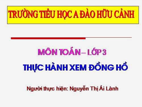Thực hành xem đồng hồ