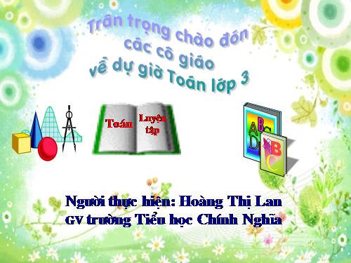 Các Bài giảng khác thuộc Chương trình Toán 3