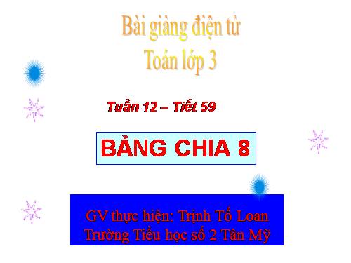 Bảng chia 8