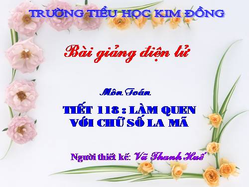 Làm quen với chữ số La Mã