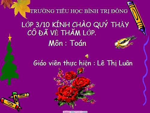 Các Bài giảng khác thuộc Chương trình Toán 3