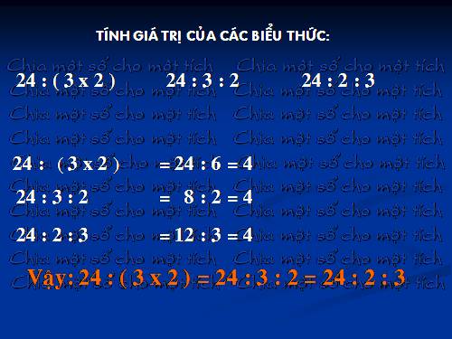 Tính giá trị của biểu thức
