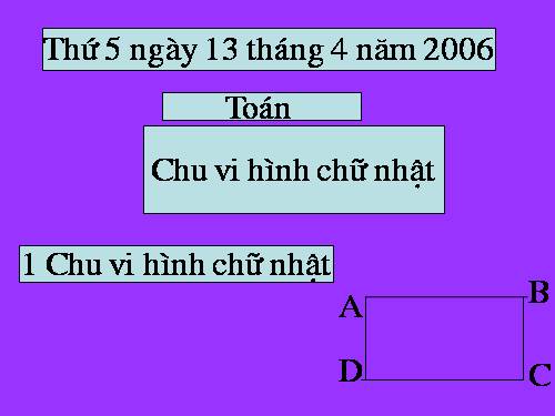 Chu vi hình chữ nhật