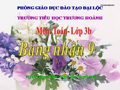 Bảng nhân 9