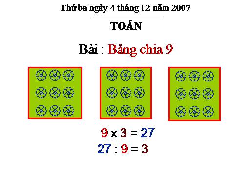 Bảng chia 9
