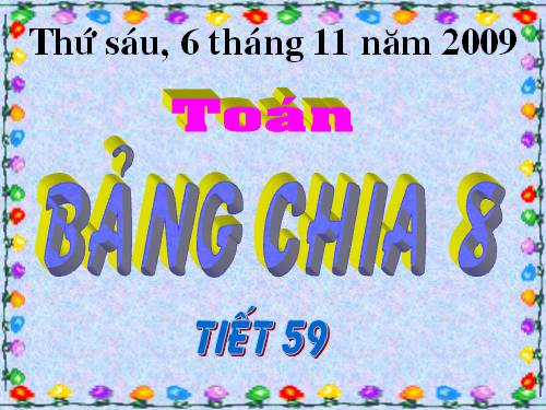 Bảng chia 8