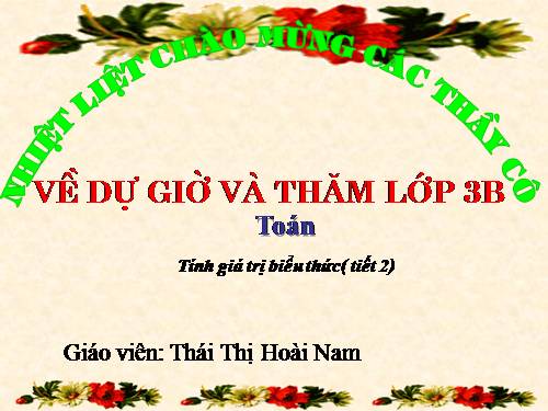 Tính giá trị của biểu thức (tiếp theo)