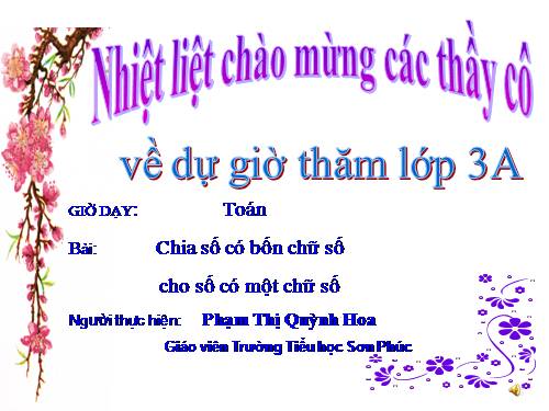 Chia số có bốn chữ số cho số có một chữ số