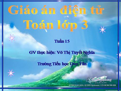 Các Bài giảng khác thuộc Chương trình Toán 3