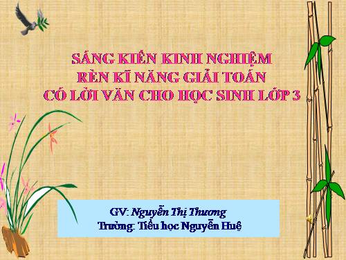 Giai toan co loi van lop 3