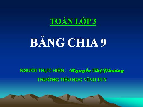 Bảng chia 9