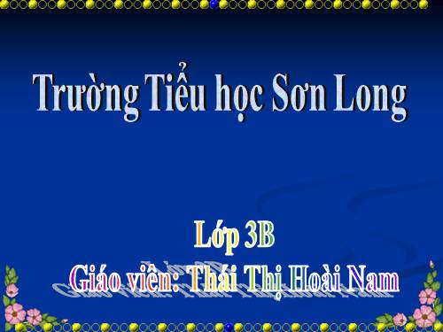 Các Bài giảng khác thuộc Chương trình Toán 3