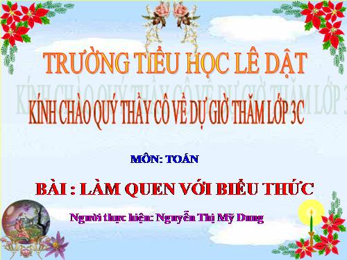 Làm quen với biểu thức