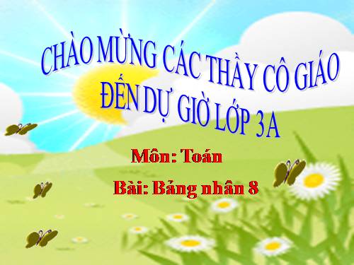 Bảng nhân 8