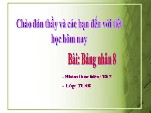 Bảng nhân 8