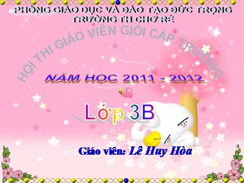 Các Bài giảng khác thuộc Chương trình Toán 3