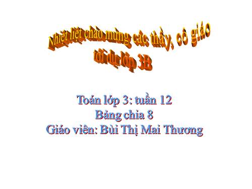 Bảng chia 8