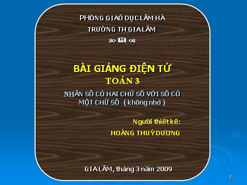 Nhân số có hai chữ số với số có một chữ số (không nhớ)