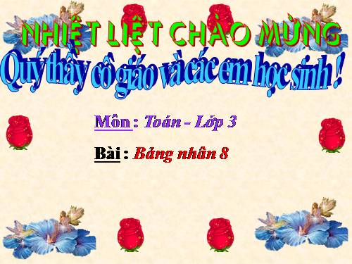 Bảng nhân 8
