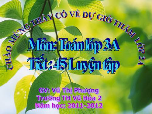 Các Bài giảng khác thuộc Chương trình Toán 3