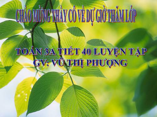 Các Bài giảng khác thuộc Chương trình Toán 3