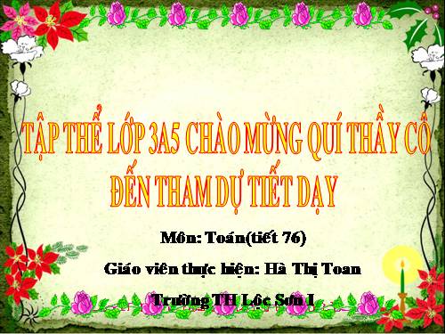 Các Bài giảng khác thuộc Chương trình Toán 3