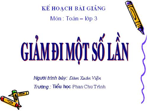 Giảm đi một số lần