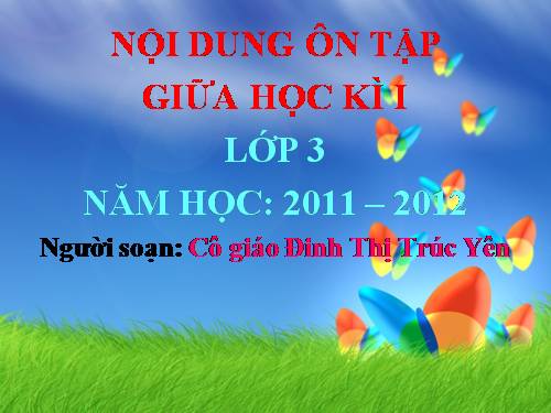 Các Bài giảng khác thuộc Chương trình Toán 3
