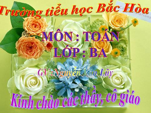 Các Bài giảng khác thuộc Chương trình Toán 3