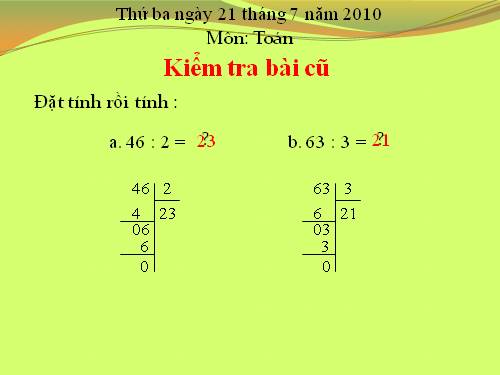 Phép chia hết và phép chia có dư