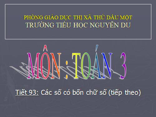 Các số có bốn chữ số (tiếp theo)