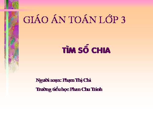 Tìm số chia