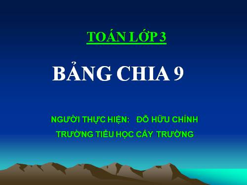 Bảng chia 9