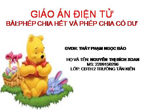 Phép chia hết và phép chia có dư