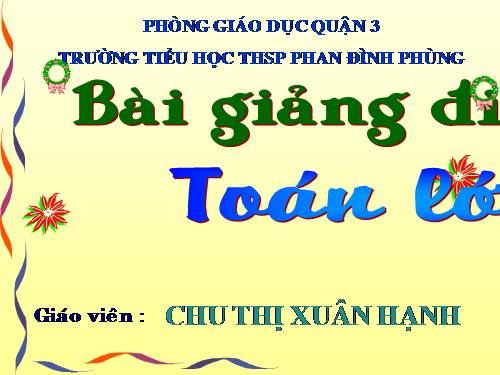 Tính giá trị của biểu thức (tiếp theo)